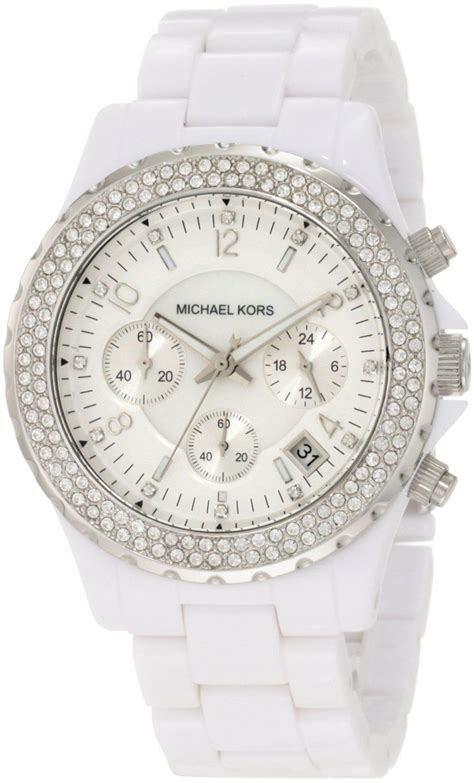 michael kors runway glitz watch|Michael Kors Women's MK5237 White Ceramic Runway Gold .